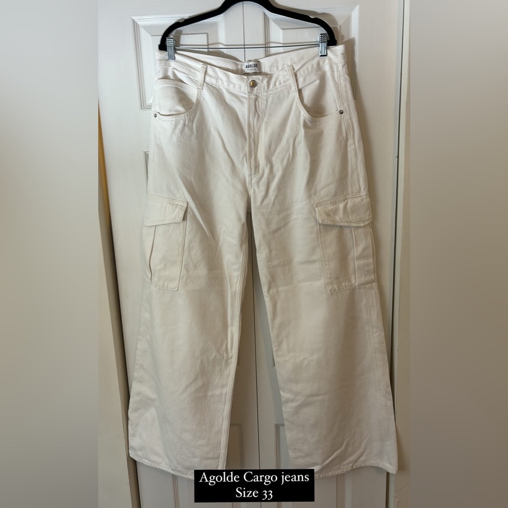 Agolde Cargo white jeans